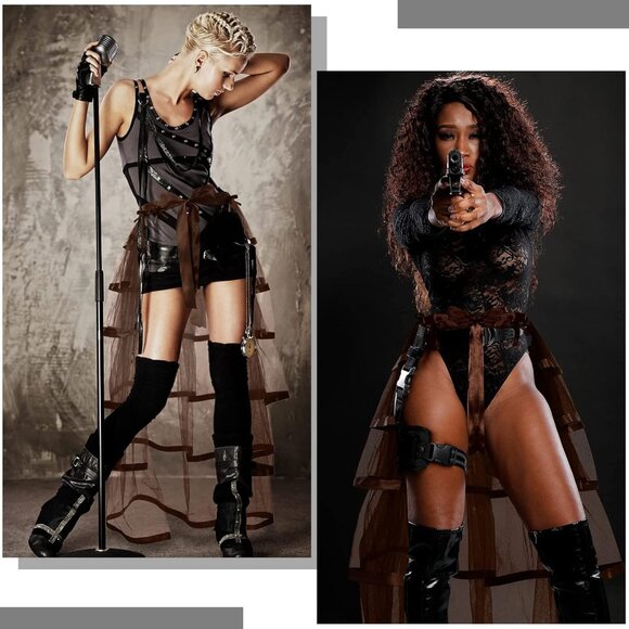 Steampunk Bustle Skirt Victorian Lace Tutu Costume for Women - Picture 5 of 6